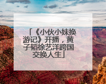 《小伙小妹换游记》开播，黄子韬徐艺洋跨国交换人生