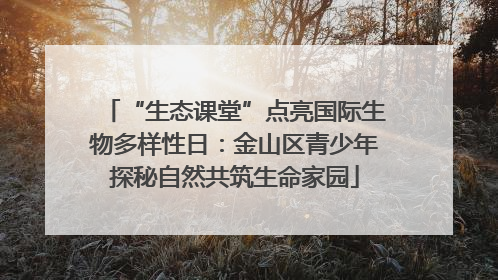 “生态课堂”点亮国际生物多样性日：金山区青少年探秘自然共筑生命家园