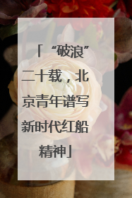 “破浪”二十载，北京青年谱写新时代红船精神