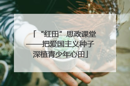 “红田”思政课堂——把爱国主义种子深植青少年心田