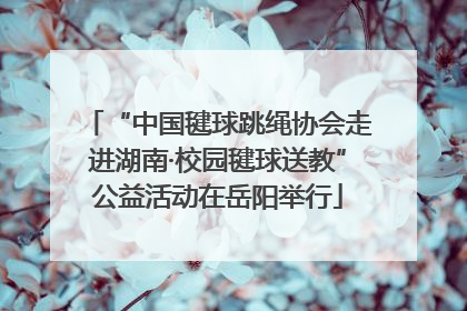 “中国毽球跳绳协会走进湖南·校园毽球送教”公益活动在岳阳举行