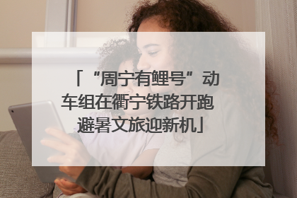 “周宁有鲤号”动车组在衢宁铁路开跑 避暑文旅迎新机