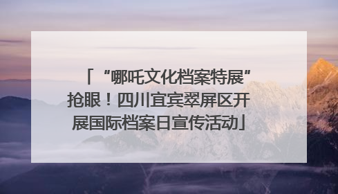 “哪吒文化档案特展”抢眼！四川宜宾翠屏区开展国际档案日宣传活动