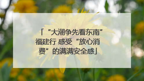 “大潮争先看东南”福建行 感受“放心消费”的满满安全感