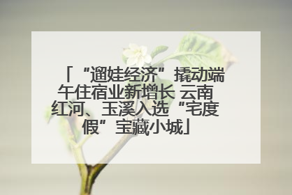 “遛娃经济”撬动端午住宿业新增长 云南红河、玉溪入选“宅度假”宝藏小城