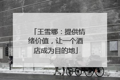 王雪娜：提供情绪价值，让一个酒店成为目的地