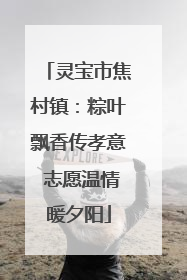 灵宝市焦村镇：粽叶飘香传孝意 志愿温情暖夕阳