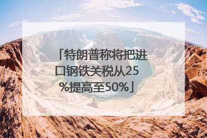 特朗普称将把进口钢铁关税从25%提高至50%