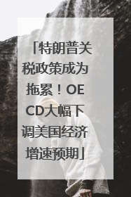 特朗普关税政策成为拖累！OECD大幅下调美国经济增速预期