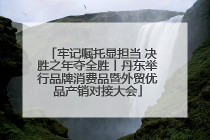 牢记嘱托显担当 决胜之年夺全胜丨丹东举行品牌消费品暨外贸优品产销对接大会