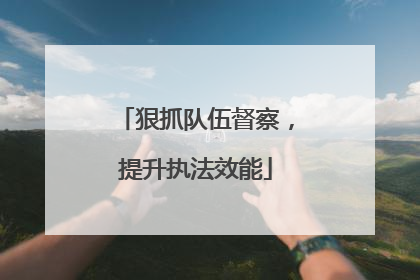 狠抓队伍督察，提升执法效能