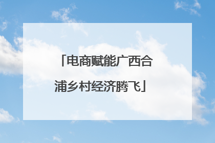 电商赋能广西合浦乡村经济腾飞