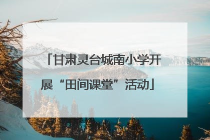 甘肃灵台城南小学开展“田间课堂”活动