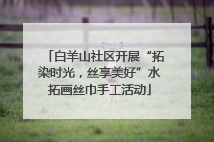 白羊山社区开展“拓染时光，丝享美好”水拓画丝巾手工活动