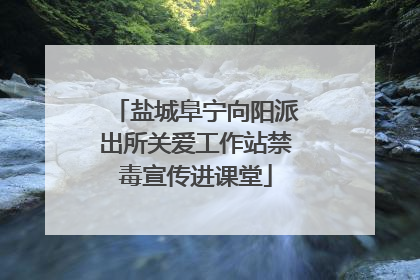 盐城阜宁向阳派出所关爱工作站禁毒宣传进课堂