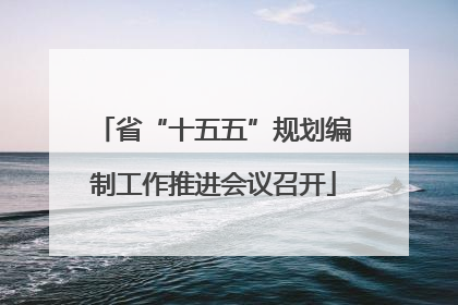 省“十五五”规划编制工作推进会议召开