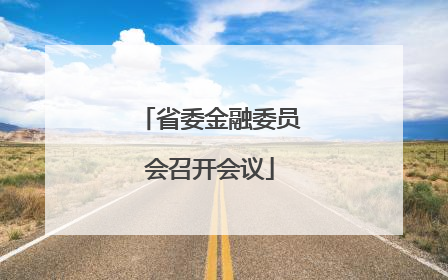 省委金融委员会召开会议