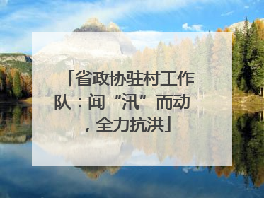 省政协驻村工作队：闻“汛”而动，全力抗洪