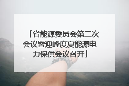 省能源委员会第二次会议暨迎峰度夏能源电力保供会议召开