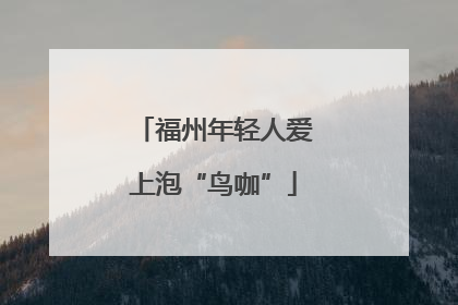 福州年轻人爱上泡“鸟咖”
