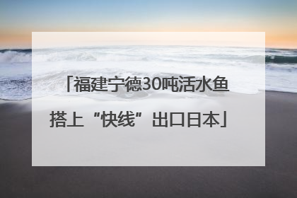 福建宁德30吨活水鱼搭上“快线”出口日本
