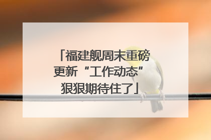 福建舰周末重磅更新“工作动态” 狠狠期待住了