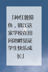种红薯摸鱼，镇江这家学校在田间池畔见证学生快乐成长