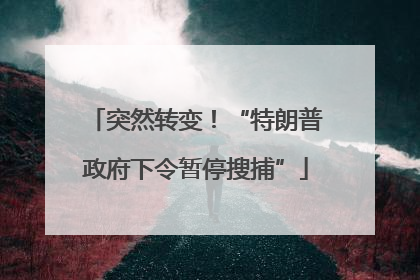 突然转变！“特朗普政府下令暂停搜捕”