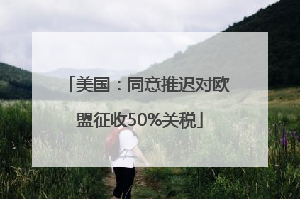 美国：同意推迟对欧盟征收50%关税