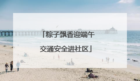粽子飘香迎端午 交通安全进社区