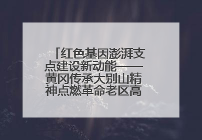 红色基因澎湃支点建设新动能——黄冈传承大别山精神点燃革命老区高质量发展新引擎