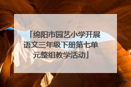 绵阳市园艺小学开展语文三年级下册第七单元整组教学活动
