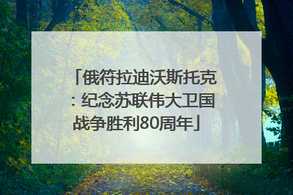 俄符拉迪沃斯托克：纪念苏联伟大卫国战争胜利80周年