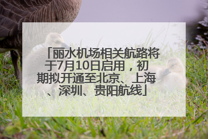丽水机场相关航路将于7月10日启用，初期拟开通至北京、上海、深圳、贵阳航线