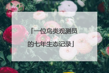 一位鸟类观测员的七年生态记录