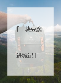 一块豆腐进城记