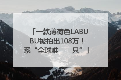 一款薄荷色LABUBU被拍出108万！系“全球唯一一只”