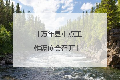 万年县重点工作调度会召开