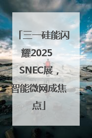 三一硅能闪耀2025 SNEC展，智能微网成焦点