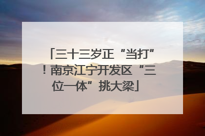 三十三岁正“当打”！南京江宁开发区“三位一体”挑大梁