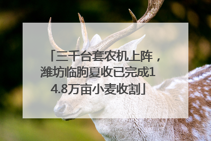 三千台套农机上阵，潍坊临朐夏收已完成14.8万亩小麦收割