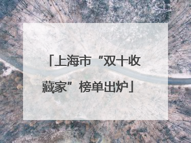上海市“双十收藏家”榜单出炉