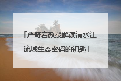 严奇岩教授解读清水江流域生态密码的钥匙