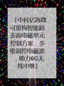 中科亿海微可重构智能超表面电磁单元控制方案：多维调控电磁波，助力6G无线中继