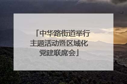 中华路街道举行主题活动暨区域化党建联席会