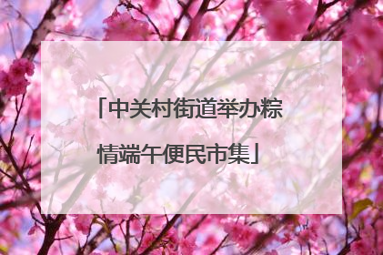 中关村街道举办粽情端午便民市集