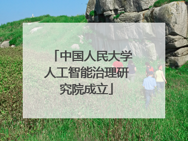 中国人民大学人工智能治理研究院成立