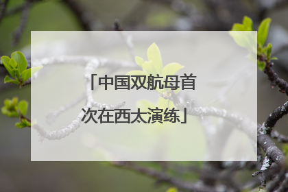 中国双航母首次在西太演练