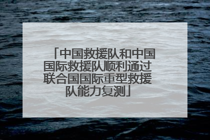 中国救援队和中国国际救援队顺利通过联合国国际重型救援队能力复测