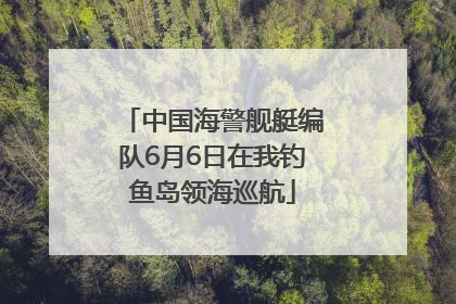 中国海警舰艇编队6月6日在我钓鱼岛领海巡航